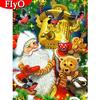 5D алмазная живопись Рождество Санта-Клаус полная дрель квадратная алмазная вышивка медведь мозаика рукоделие украшение дома