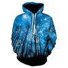 2025 Men's 3D Starry Sky Beach Hoodie Men/women Hooded Hoodie Male Hoodie Trench Coat Oversized Tops