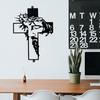 Jesus Cross Sign Acrylic Cross Sign Wall Decor Faith Cross Sign Crowned with Thorns Jesus Religious Cross Sign for Christian Home Office Decor Easter