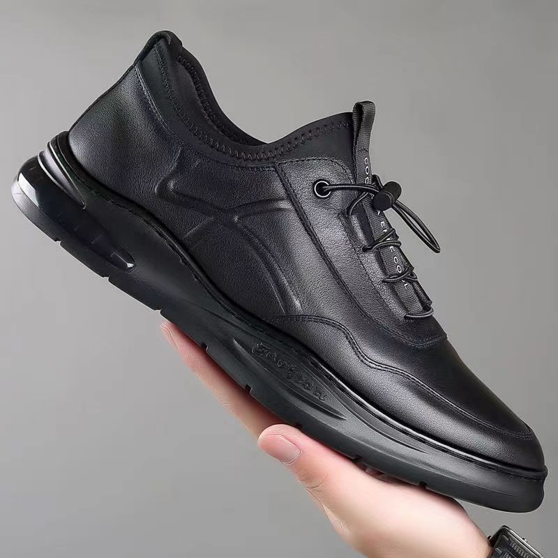 New Men's Shoes Fashion Business Leather Shoes Men's Breathable Lace-up Soft Leather Casual Shoes Formal Men's Shoes