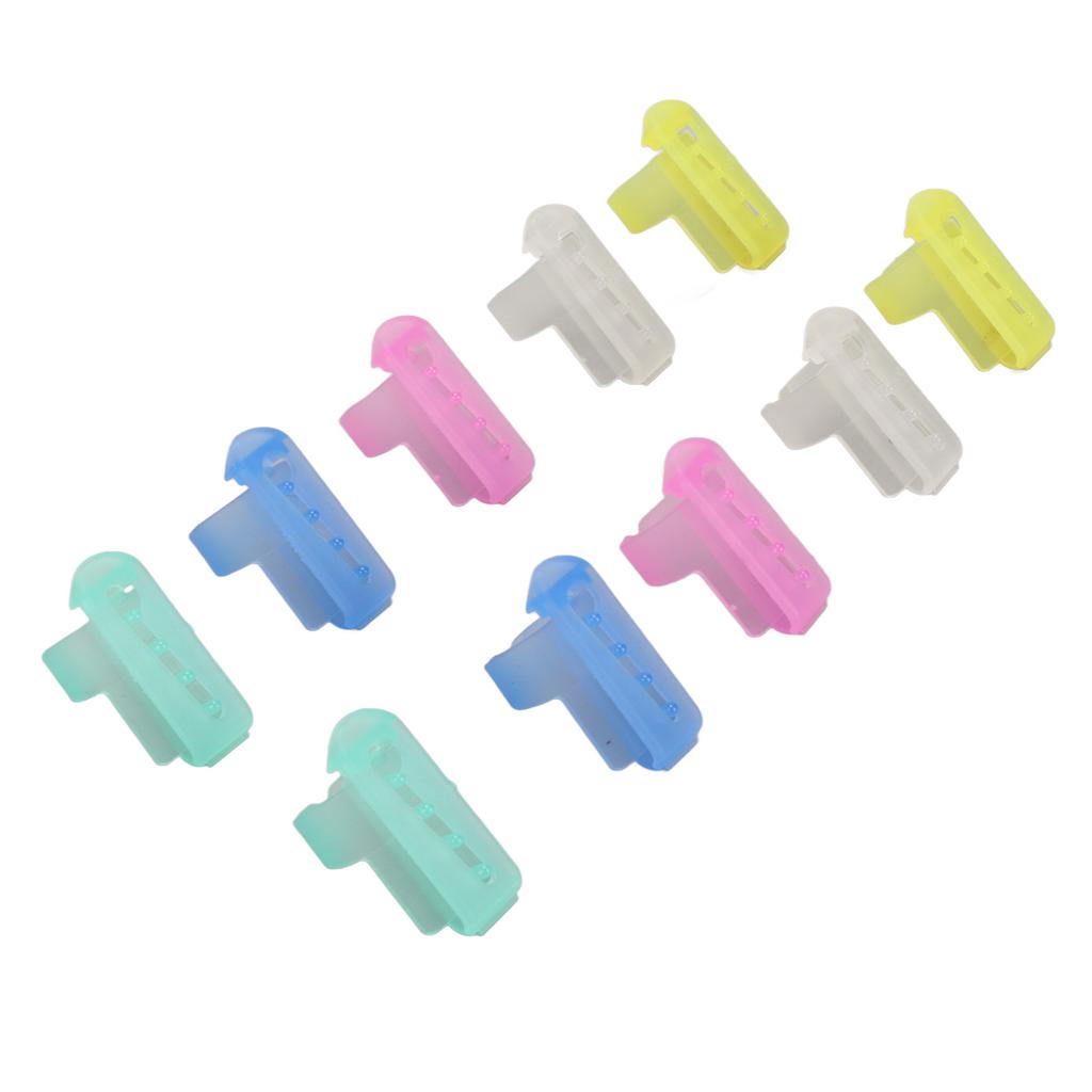 10pcs Knitting Thimble Plastic Portable Glossy Appearance Yarn Finger Holder Yarn Guide Separated