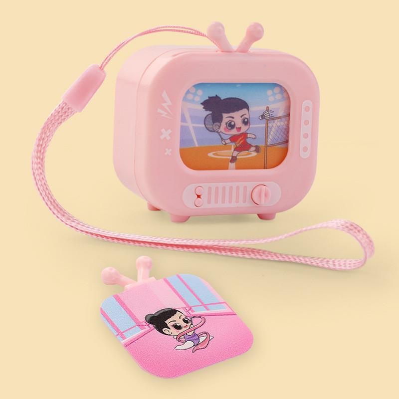 Childrens Cartoon Led Tv Pendant Light Sound Keychain Gift For Boys And Girls