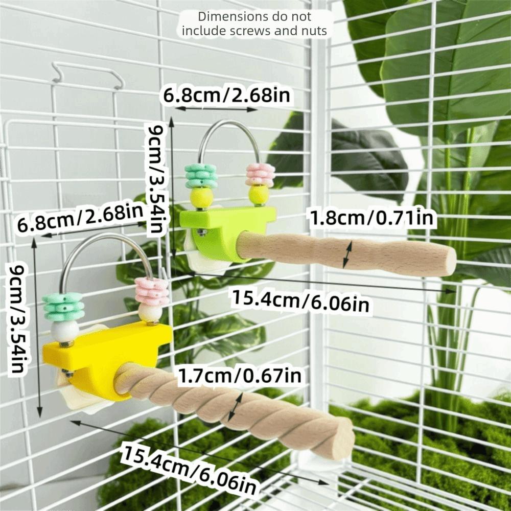 Wear-resistant Paw Grinding Sticks Non-slip Parrot Standing Pole Fun Bird Perch Stand Birdcage Use