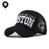 Cotton New Boston Embroidered Baseball Cap Washed Old Cap Outdoor Visor