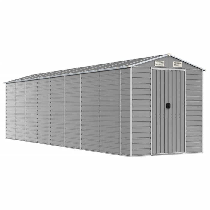 VidaXL Garden Shed, Tool Shed with Handles, Tool Shed with Sloping Roof, Patio Storage Shed, Grey 3188249