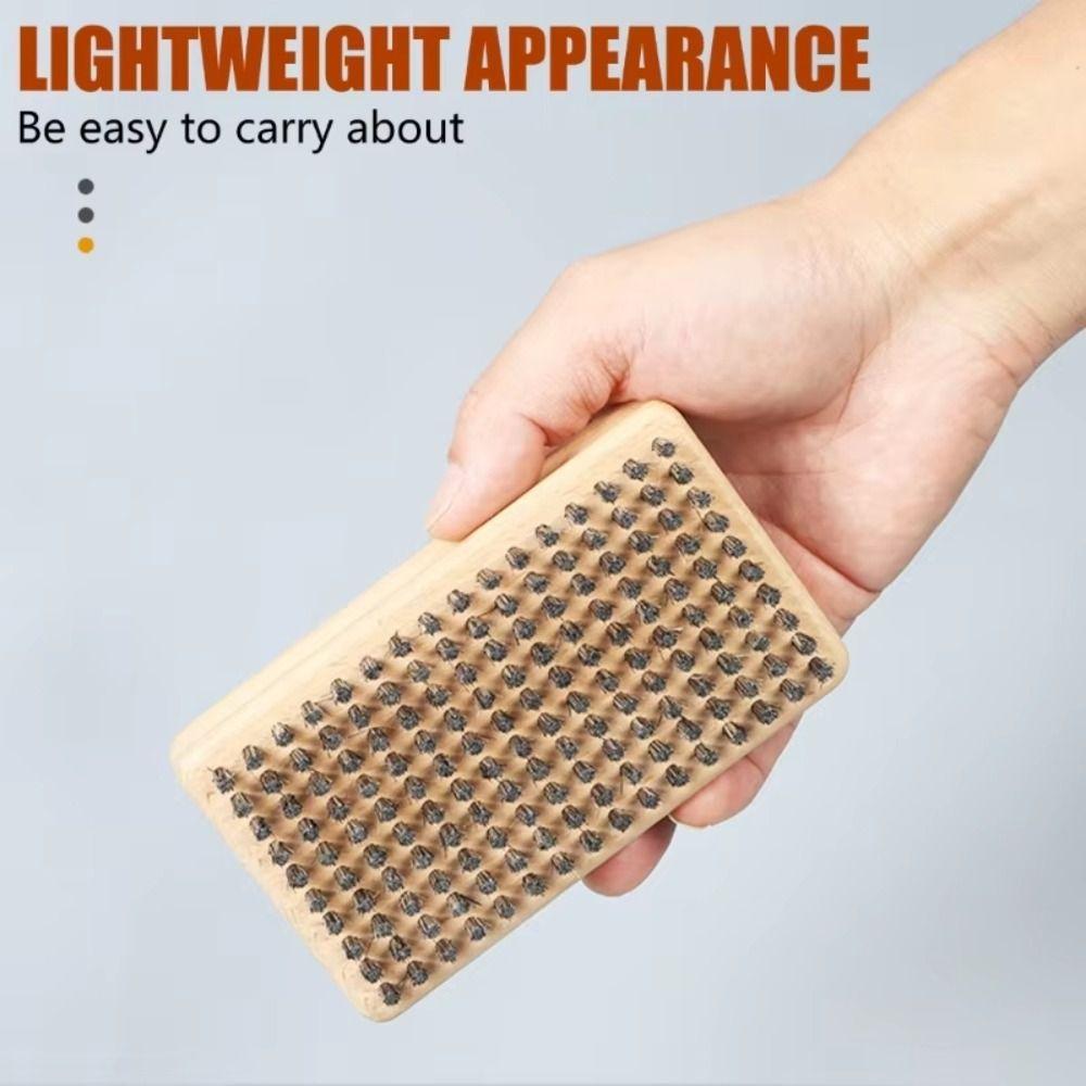 Wooden Handle Ski Waxing Brush Horsehair Brush Snowboard Tool Snowboard Brush Maintenance Tool