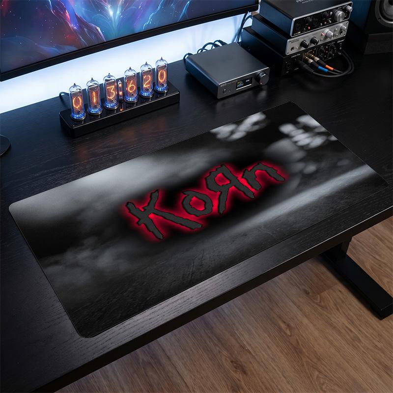Korn Print Large Mouse Pad Smooth Surface Anti?Slip Desk Mat For Gaming Office Laptop Decoration