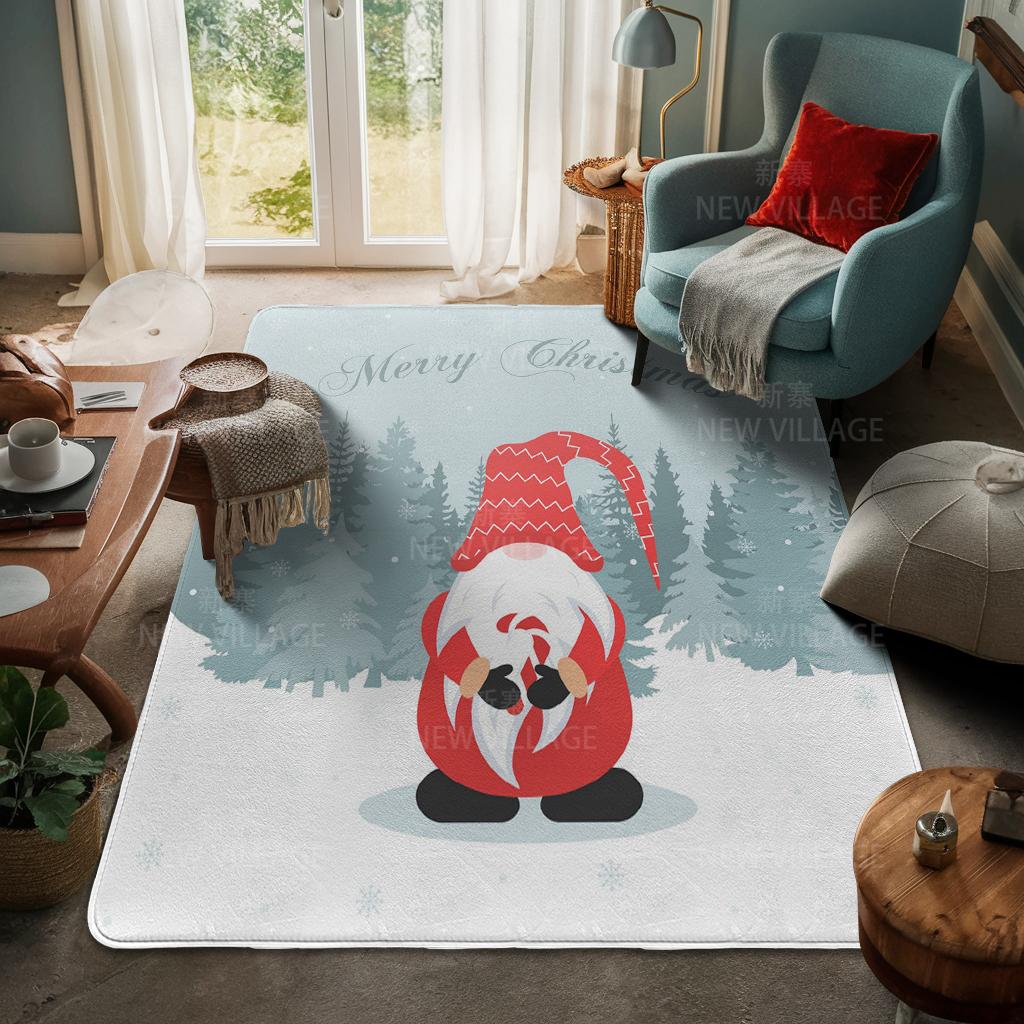 Ковер у входа в дом Домашний коврик у двери Гостиная Ванная Комната Ноги ванная комната Нескользящие коврики с водопоглощением для ванной Счастливого Рождества зима