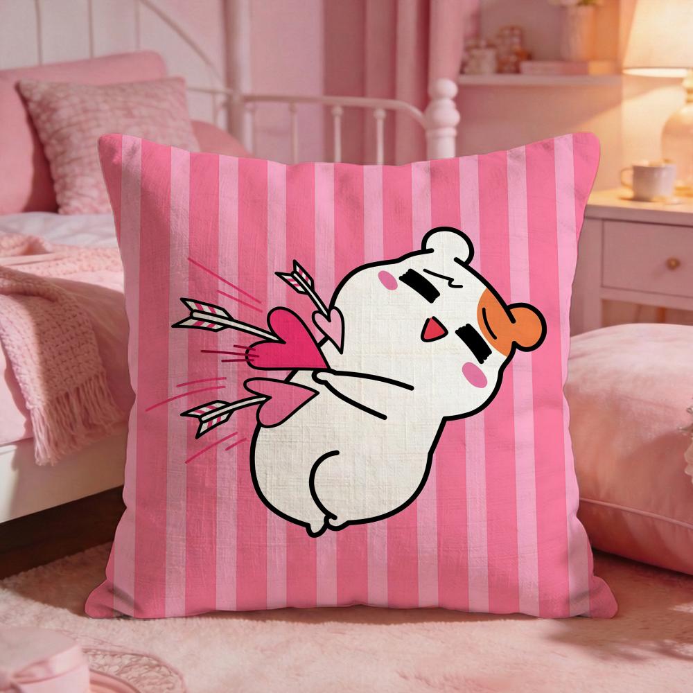 Oruchuban Ebichu Cushion Cover Premium Comfort Reversible Pillow Cove Two In One Design For Any Room Car Interior