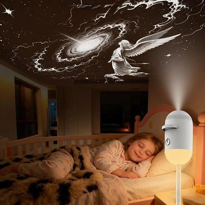 USB HD Галактика Звездная Проекционная Лампа Ночное Небо Светодиодная Атмосферная Лампа Пулевая Головка Холодный Белый Регулируемая Яркость 3 Режима Plug Play