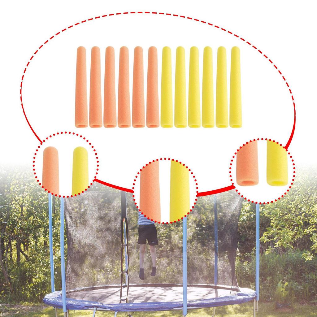 12Pcs Trampoline Enclosure Pole Foam Sleeves Padding Portable 15.75" Protection Covers for