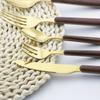 Gold Cutlery Set Stainless Steel Dinnerware Set Dinner Knife Fork Spoon Cake Fork Tableware Home Kitchen Flatware Silverware Set