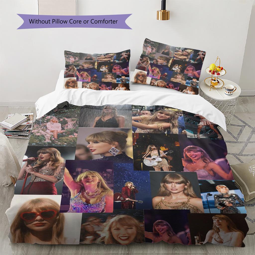 American Women Siger Pattern Bedding Quilt Set Quilt Cover Pillowcase Home Decoration Gift (1 * duvet cover + 2 * pillowcase, without core)