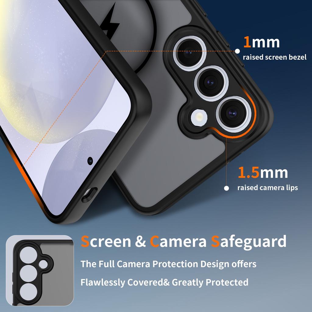Магнитный чехол Magsafe для Samsung Galaxy A16 A36 A26 A55 A56 A35 5G, матовый полупрозрачный чехол для задней панели телефона с поддержкой беспроводной зарядки