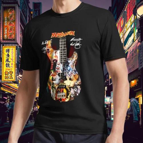 Men's and Women's T-shirts Marillion guitar signatures