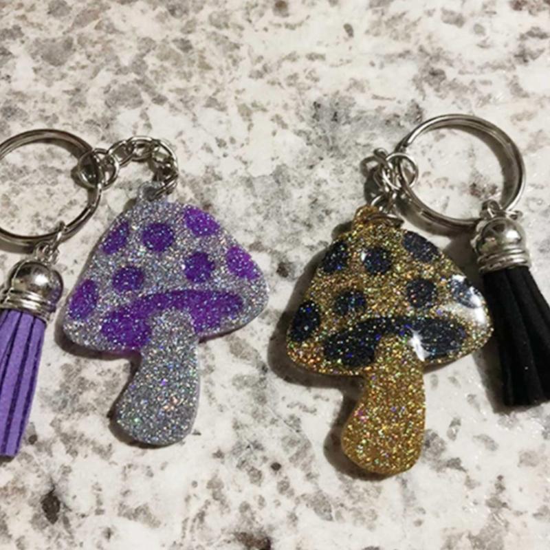 Уникальные формы для серег Силиконовые формы для серег в виде грибов с отверстием Формы для литья из смолы для изготовления модных женских украшений своими руками