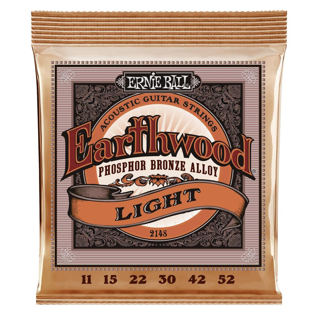 ERNIE BALL 2148 Acoustic Guitar Strings EARTHWOOD PHOSPHOR BRONZE LIGHT [Genuine Product] (11-52)