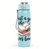 1PC Book Lover Girl Quote 750ml Color Plastic Sports Water Bottle Leakproof Flip Straw Lid Suitable for Sports Office Home Use