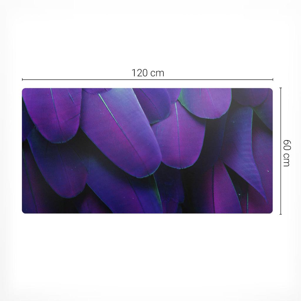 Podkładka Gamingowa Pod Mysz I Klawiaturę Pióra W Odcieniach 120X60 Cm