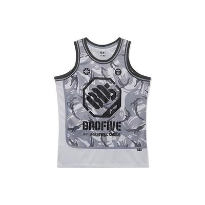 Li Ning Badfive Sports Basketball Series свободный баскетбольный жилет мужской топ белый камуфляж AAYR353-2