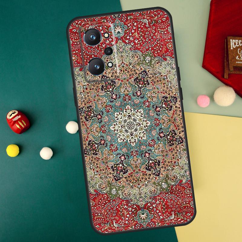 Персидский ковер Цветочный узор Для Realme 15 Pro GT7 C55 C71 C53 C67 C75 C61 C33 C63 C51 C65 10 11 12 13 14 Pro Plus Чехол
