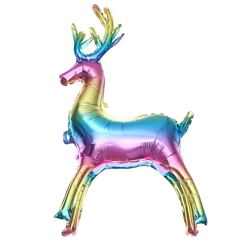 Рождественские воздушные шары с оленями, разноцветные стоячие воздушные шары с животными, детские надувные игрушки