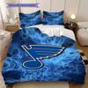 St. Louis Blues Pattern Bedding Quilt Set Quilt Cover Pillowcase Home Decoration Birthday Gift (1 * duvet cover + 2 * pillowcase, without core)