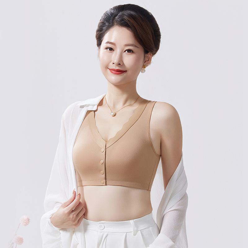 Женский бюстгальтер с передней застежкой без косточек - Теплый, Дышащий, Удобный, Зимний пуловер с начесом, Большого размера