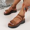 Fashion 2024 New Summer Sandals Travel Women Shoes New Sandal Sole Durable Sandal Ladies Outdoor Beach Slippers Platform Sandals