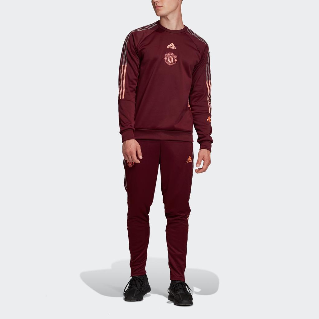 Adidas Manchester United Travel Sweatshirt Men Tops Burgundy FR3863