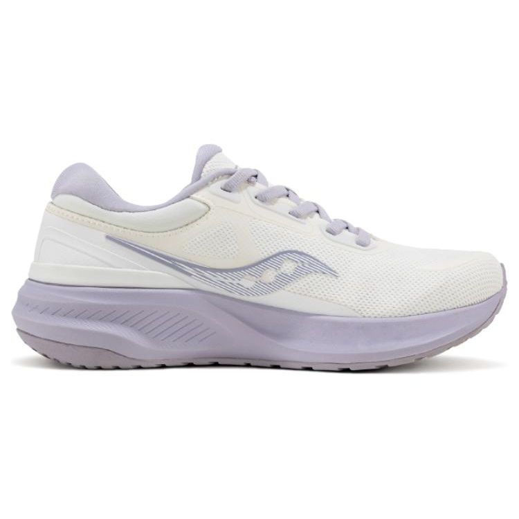 SAUCONY Puff Non-Slip Durable Low-Top Running Shoes Women Sneaker White Purple S18194-4