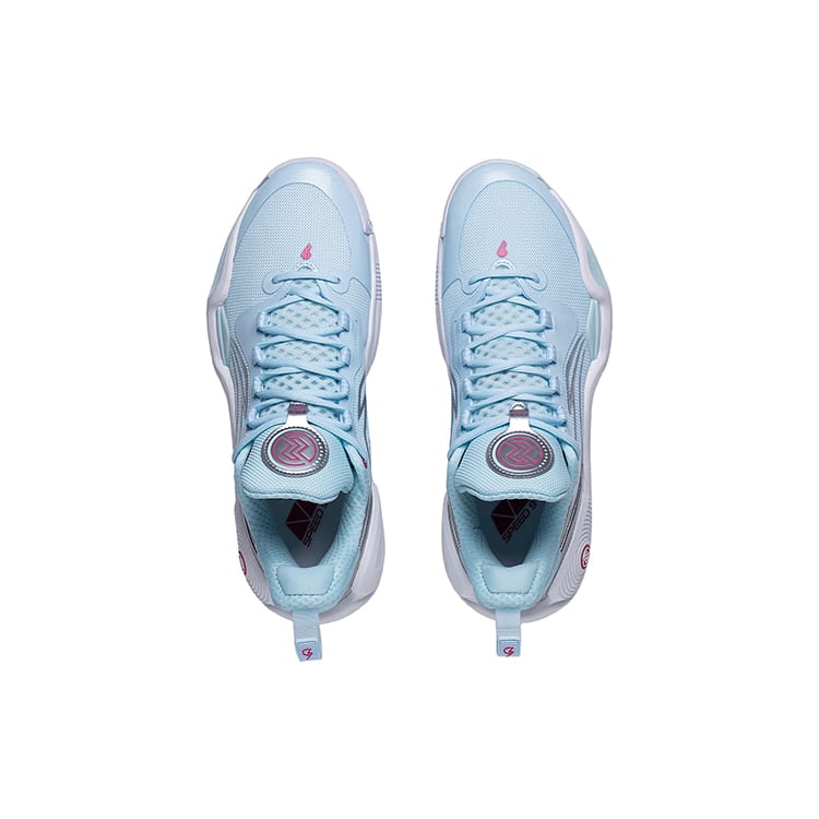 Li Ning Скорость 9 Амортизация Устойчивость к истиранию Низкие Баскетбольные кроссовки Мужские Синий Серебристый ABPT001-6