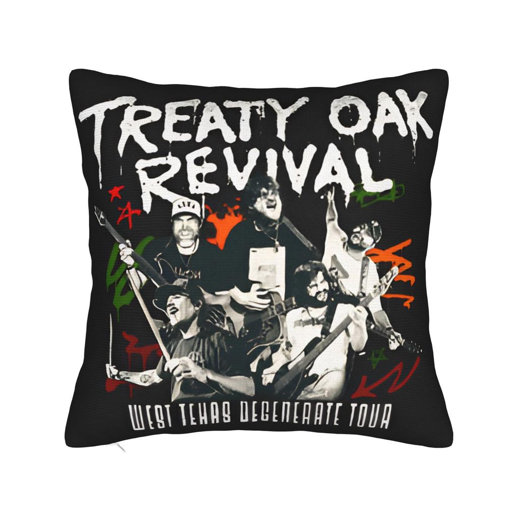 Country Music Band Treaty Oak Revival Pillow Cover Soft Cushion Cover Fashion Pillow Case For Sofa Car Home Decor