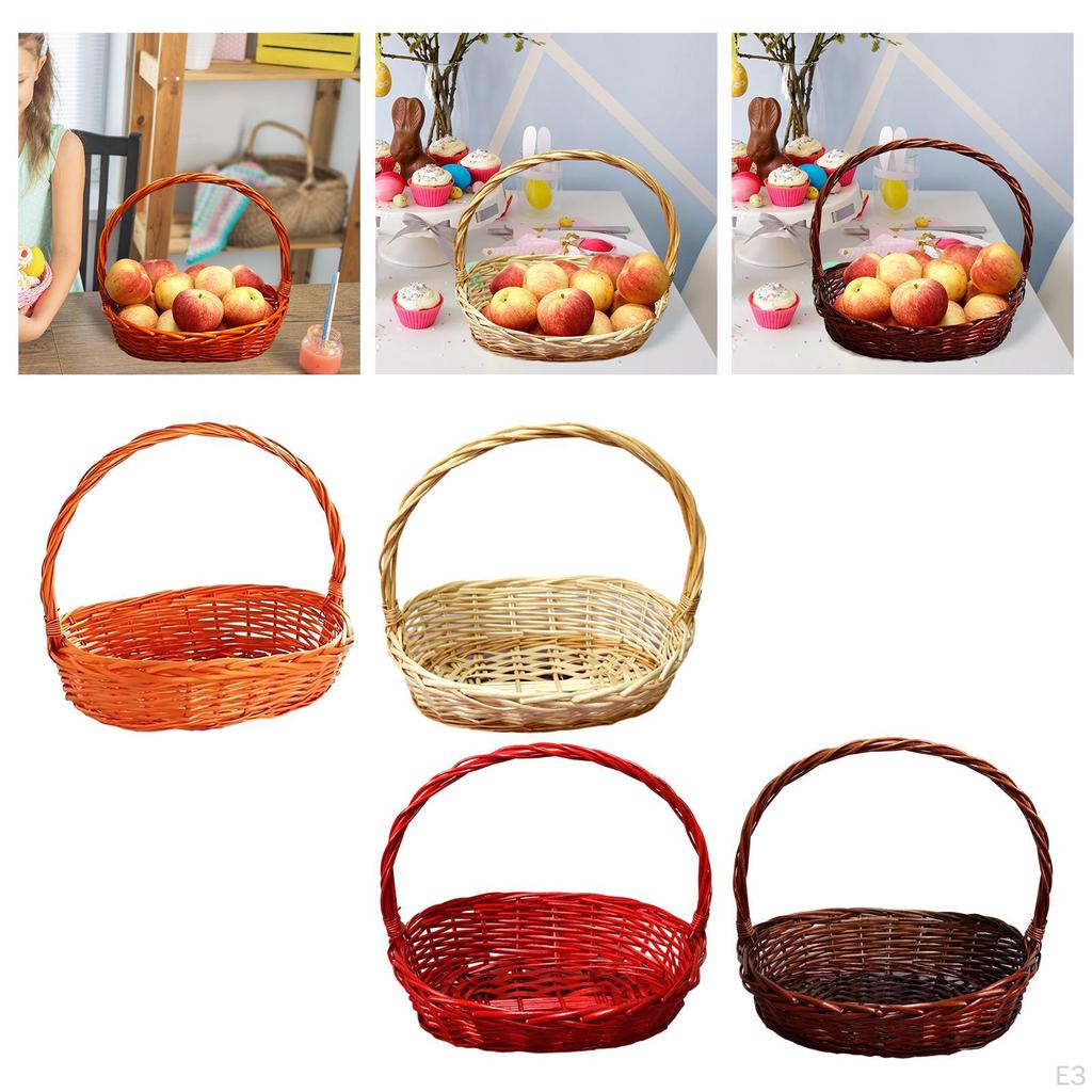 Классическая пасхальная корзина для хранения конфет, ручная работа, для ежедневного использования, детская вечеринка