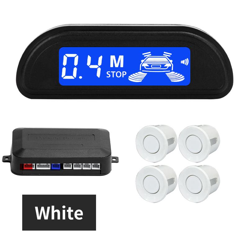 Датчик парковки для автомобиля с автоматическим парктроником, обратным светодиодным монитором, 4 датчика, 12 В, 8 цветов