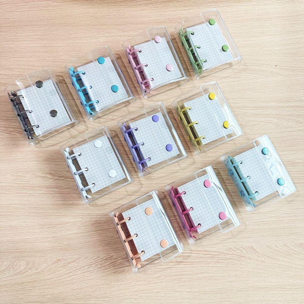 3-hole A8 binder Transparent Mini binder Waterproof Loose leaf notebook Diary