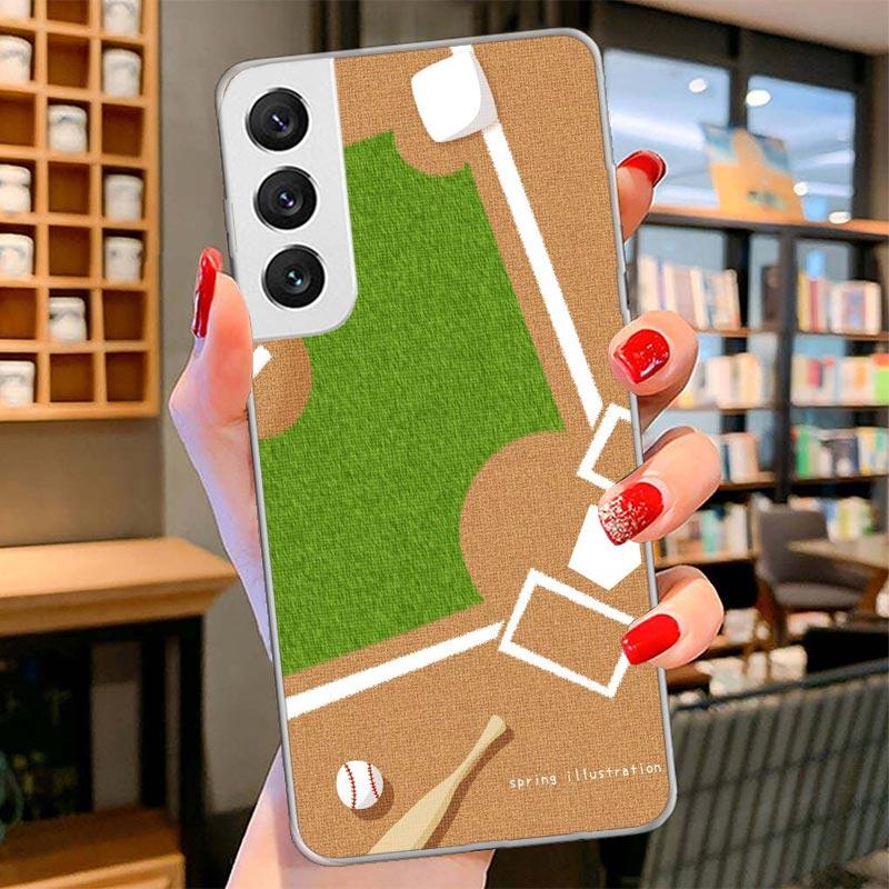 Baseball Sport Cover Phone Case For Samsung Galaxy S26 S25 Edge S24 Ultra S23 S22 Plus S21 S20 FE Soft Fundas Shell Galaxy S25 S