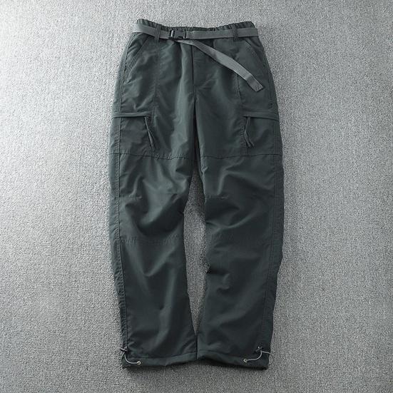 Мужские плотные брюки карго на флисовой подкладке, повседневные брюки с несколькими карманами, прямого кроя, осенне-зимние брюки для ежедневных прогулок, уличная одежда