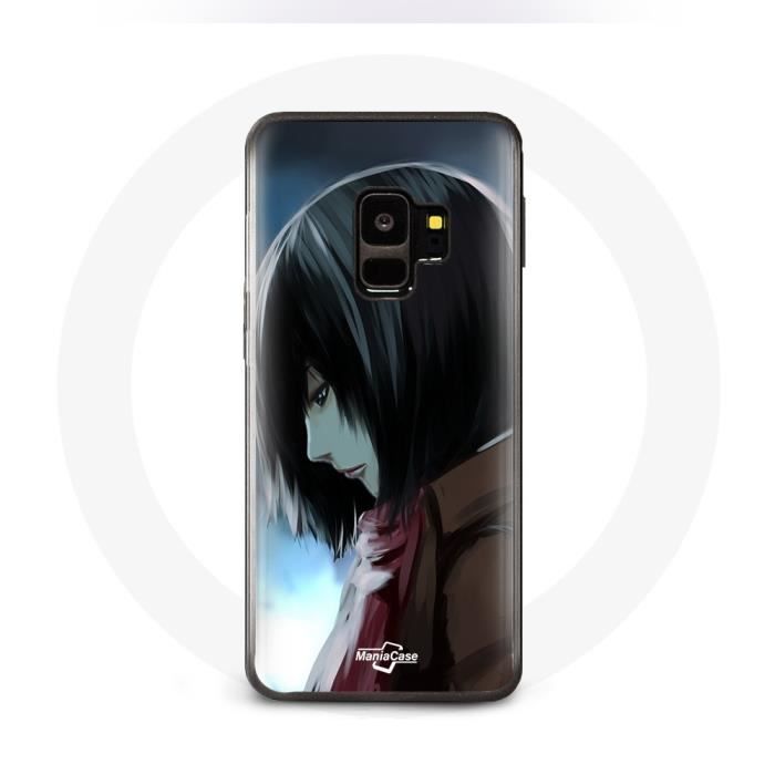 Case for Samsung Galaxy S9 Plus Mikasa Ackerman Attack On Titan Manga Anime