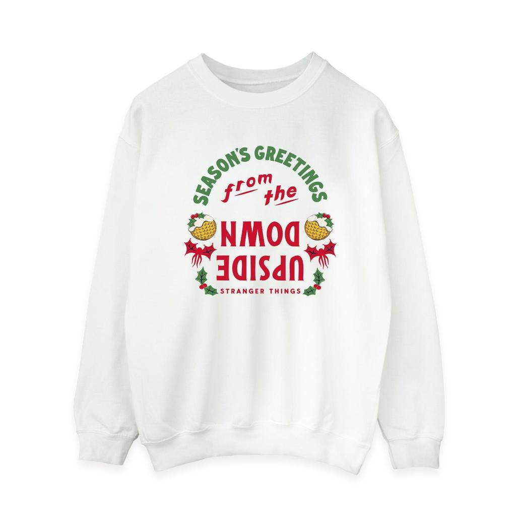 Netflix Womens/Ladies Stranger Things Upside Down Seasons Greetings Sweatshirt