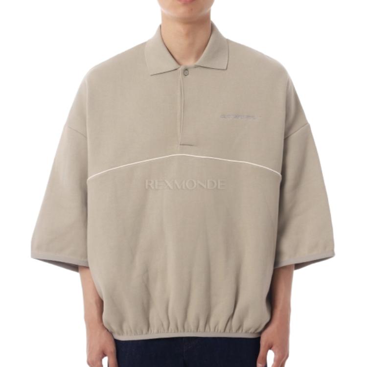 Fear of God Essentials Активный След Рукав Три Четверти Современное Поло Печать Унисекс Топы Серый 192SP264302F