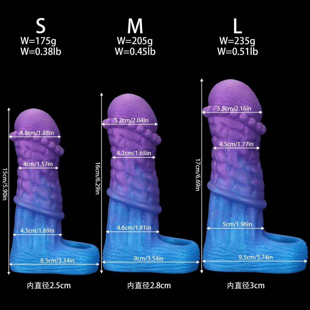 Кольцо на пенис Мужской Реалистичный Рукав на пенис Удлинитель Рукав для члена Увеличение члена Задержка эякуляции Кольцо для члена Многоразовый презерватив Секс-игрушка