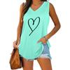 Women Fashion V-neck Sleeveless T-shirt Women Casual Loose Tank Top