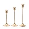 1/3шт подсвечники комплект латунный золотой подсвечник набор свадебный стол декоративный подсвечник подставка для вечеринки ужин