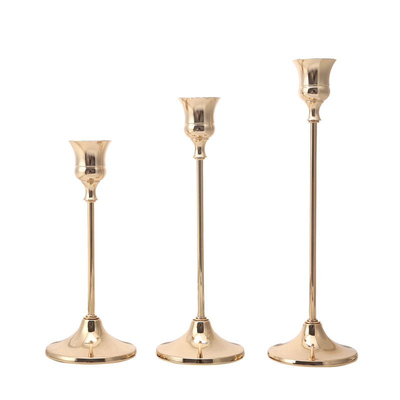 1/3шт подсвечники комплект латунный золотой подсвечник набор свадебный стол декоративный подсвечник подставка для вечеринки ужин