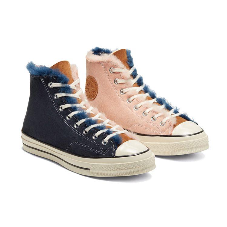 Chuck 70 Tri Panel x Chuck 70 Converse Hi 'Navy Shearling' 166319C