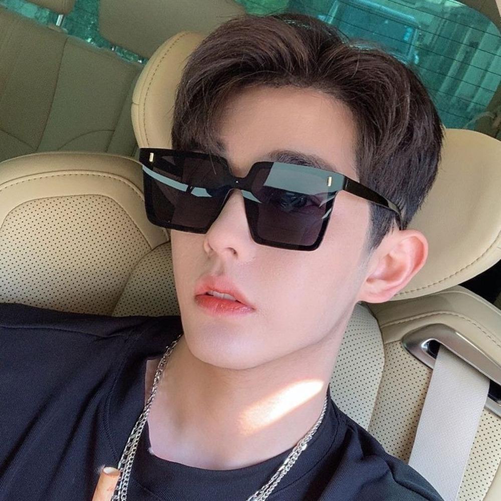 5 ШТ Женские квадратные цельные солнцезащитные очки Большая оправа Вождение На открытом воздухе Защита от УФ-лучей Очки для мужчин