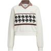 Originals FW25 Houndstooth Sweatcrew Loose Pullover Sweatshirt Women Sweatshirt KC2689