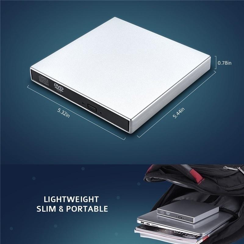 DVD-ROM внешний оптический привод USB 2,0 CD/DVD-ROM CD-RW плеер записывающее устройство тонкий читатель портативный рекордер для портативного компьютера с ОС Windows