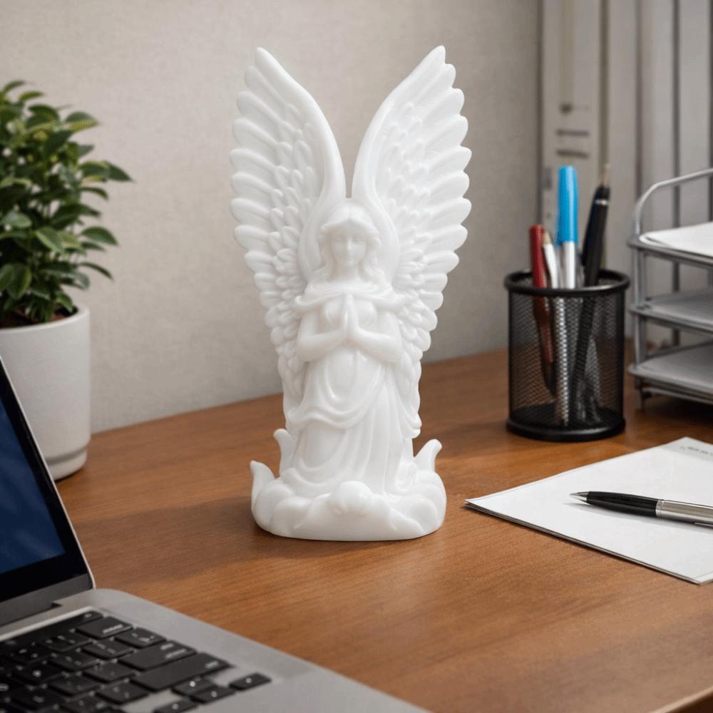 3D-печатная фигурка ангела Изысканное ангельское украшение Декор для книжной полки Крылатая скульптура Дом